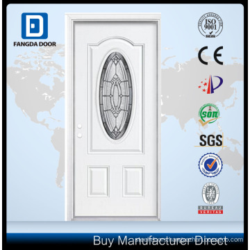 34 In. x 80 In. x 4 9/16 In. Providence Antique Black 3/4 Oval Lite Right Hand Entry Door with Brickmould